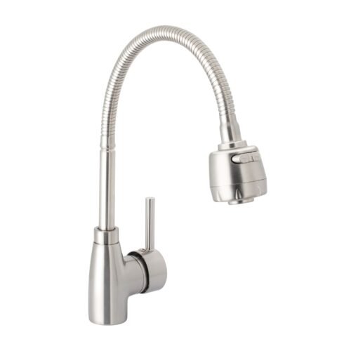 TBF-87N.jpg 47387 - Monomando para fregadero con cuello flexible, satín, Tubig