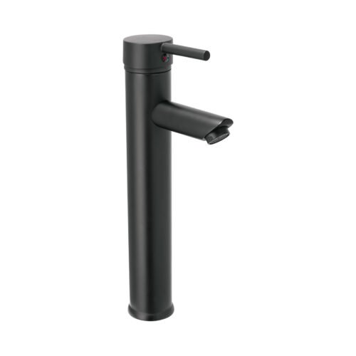 47795 - Monomando alto negro para lavabo, Foset Tubig