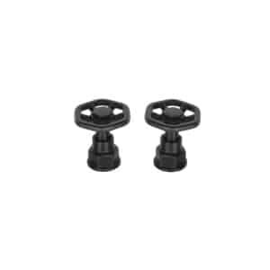 46871 - Juego de 2 manerales para mezcladora, volante, negro, Tubig