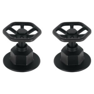 46880 - Juego de 2 manerales para regadera, volante, negro, Tubig