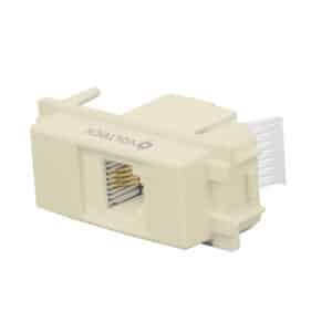 48105 - Toma de teléfono, línea Italiana, color marfil, Volteck