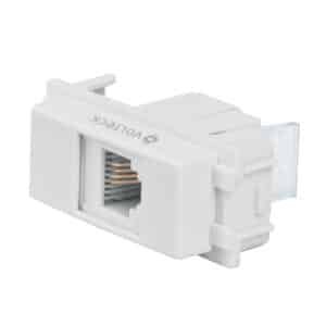 48140 - Toma de teléfono, línea Italiana, color blanco, Volteck
