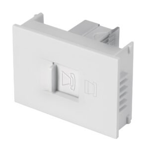 47056 - Toma de teléfono, 1.5 módulos, línea Española, color blanco