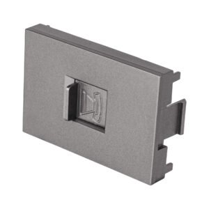 47831 - Toma de teléfono acero inox de 1.5 módulos, línea Lisboa