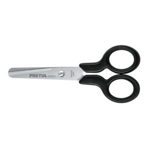 23240 - Tijera 4-1/2" de acero inoxidable punta roma escolar, PRETUL