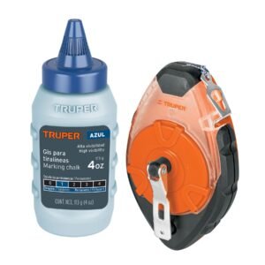 18575 - Tiralíneas profesional plástico con gis, 30m(100 ft), Truper