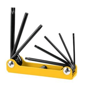 22725 - Juego de 8 llaves torx tipo navaja, lámina, a granel, PRETUL
