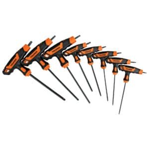 100935 - Juego de 8 llaves torx extralargas con mango T, TRUPER