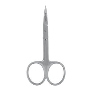 27084 - Tijera 3-1/2" acero inox punta curva para manicure, Pretul