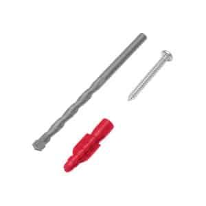 40159 - Kit de 20 taquetes 1/4" con pijas #8 y 1 broca 1/4", FIERO