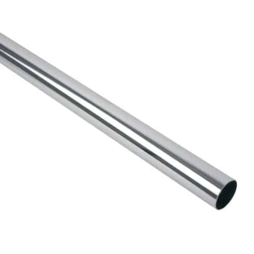 48974 - Tubo redondo para clóset, 3.0 m, acero cromado, HERMEX