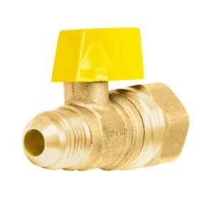 49115 - Válvula de control de latón para gas, 3/8" x 1/2", Foset