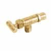 49976 - Válvula horizontal de latón 1/8" para gas LP, con maneral