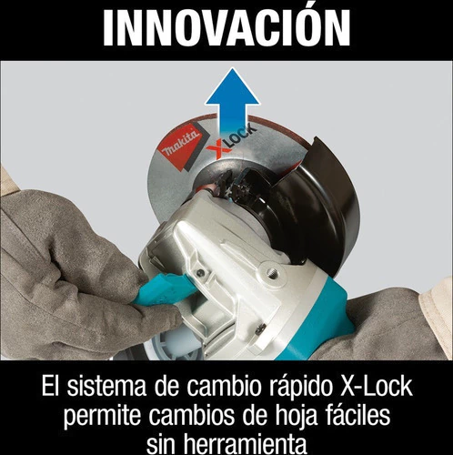 Miniesmeriladora 4 1/2" c/sistema x-lock Makita GA4570