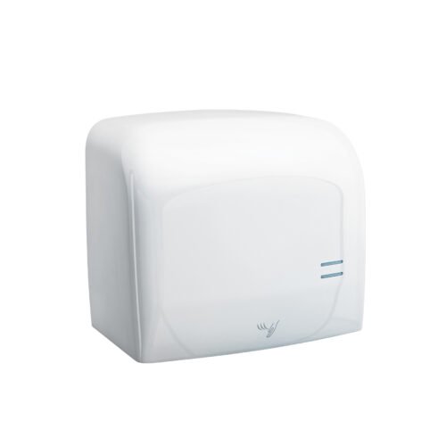 49755 - Secador de manos con sensor óptico, acero, blanco, FOSET