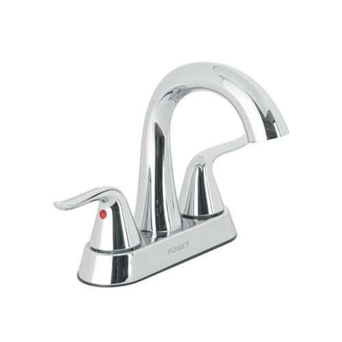 44889 - Mezcladora lavabo 4" cromo, cuello alto, palanca, FOSET AERO