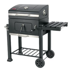 48248 - Asador de carbón de 24" con tapa, negro, FIERO