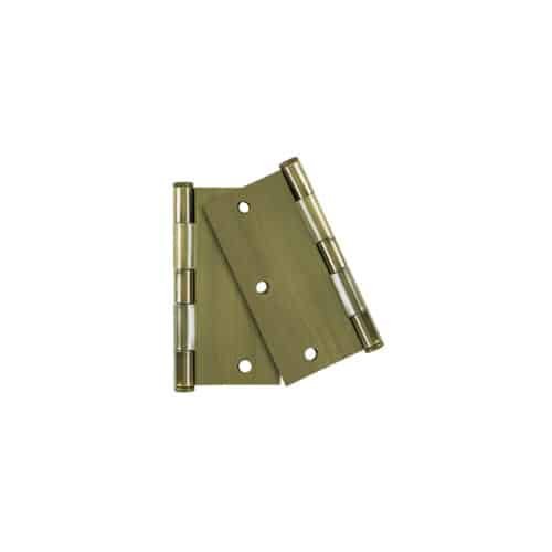 29066 - Bolsa c/2 bisagras cuadradas 3-1/2", plana, latón ant, BASIC