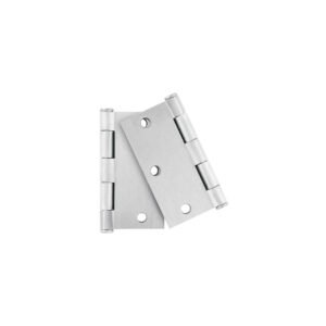 49598 - Bolsa c/2 bisagras cuadradas 3-1/2", plana, satinado, HERMEX