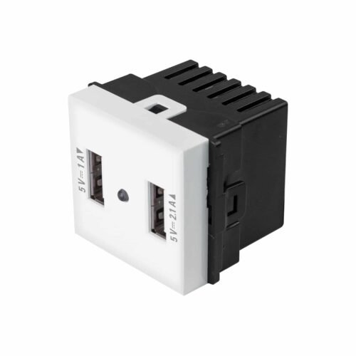 29051 - Toma con 2 puertos USB de 1.5 módulos, línea Toledo, Basic