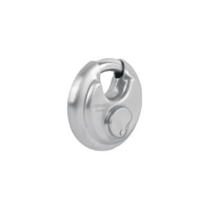 49473 - Candado circular acero inox, cilindro latón, 70 mm