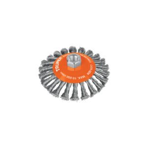 14189 - Carda tipo cónico 5" alambre trenzado, multi-rosca, TRUPER