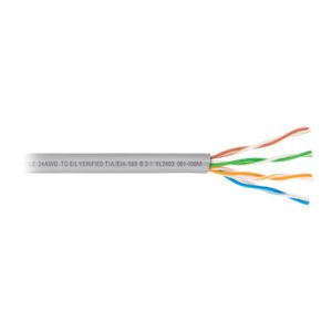 48387 - Metro de cable UTP CAT5E, Bobina de 100m, gris, VOLTECK