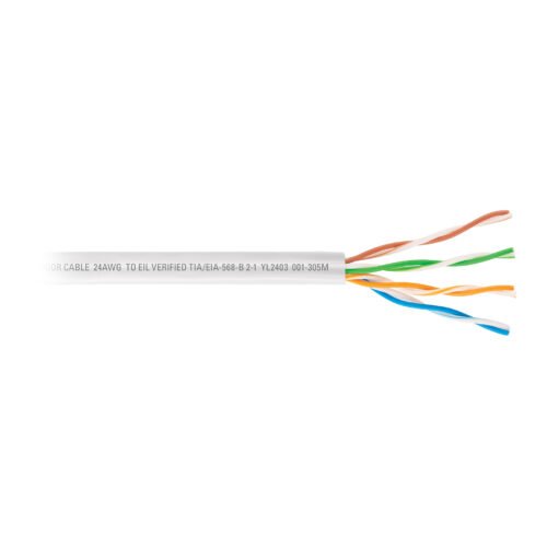 47383 - Metro de cable UTP CAT5E, Bobina de 305m, blanco, VOLTECK