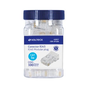 45857 - Plug RJ45 CAT5E, Bote con 100 piezas, VOLTECK