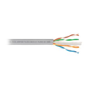 49444 - Metro de cable UTP CAT6, Bobina de 100m, gris, VOLTECK