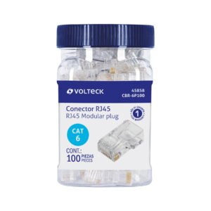45858 - Plug RJ45 CAT6, Bote con 100 piezas, VOLTECK