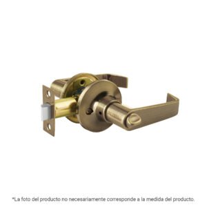 49419 - Cerradura manija "Siena" p/recámara, latón antiguo, HERMEX