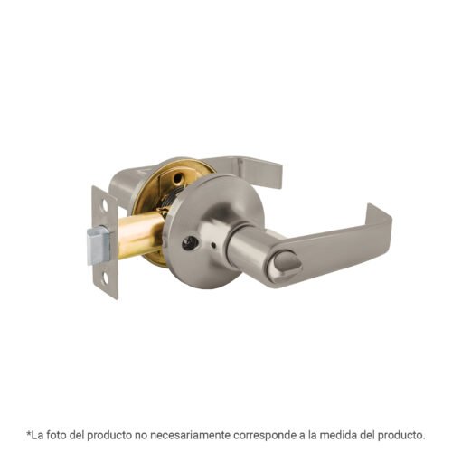 43997 - Cerradura manija "Siena" p/recámara, níquel satinado, HERMEX