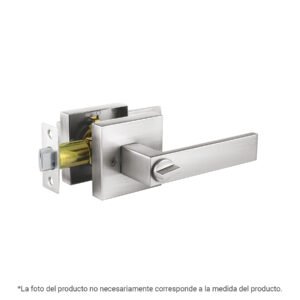 45333 - Cerradura manija "Módena" p/recámara, cromo mate, HERMEX
