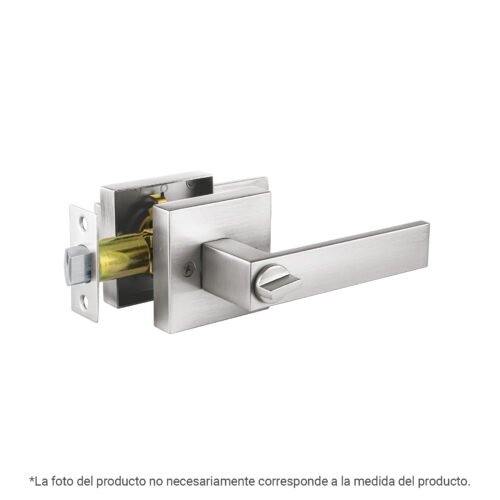 45333 - Cerradura manija "Módena" p/recámara, cromo mate, HERMEX