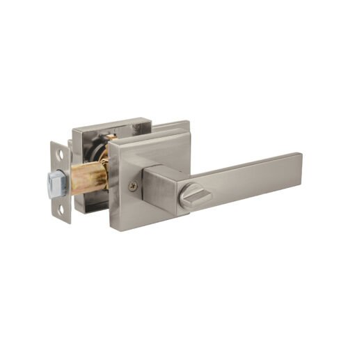 43996 - Cerradura manija "Módena" p/baño, níquel satinado, HERMEX