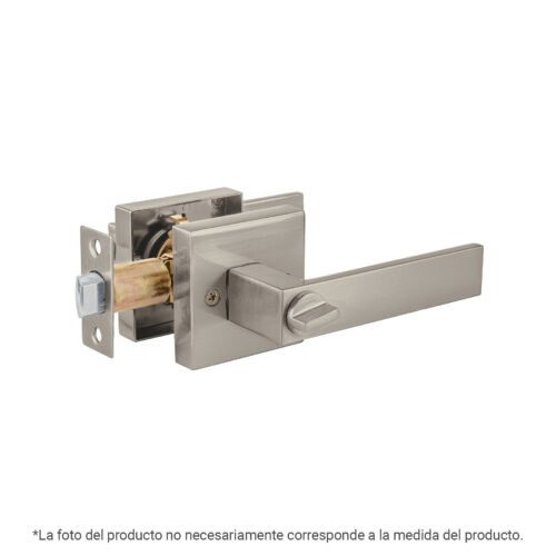 43995 - Cerradura manija "Módena" p/recámara, níquel satinado,HERMEX