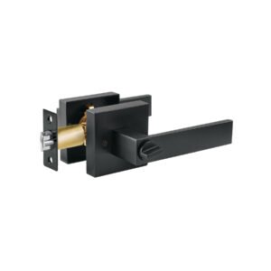 45335 - Cerradura manija "Módena" p/recámara, negro mate, HERMEX