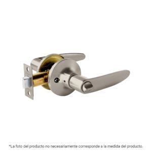 43999 - Cerradura manija "Turín" p/recámara níquel satinado, HERMEX