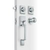 45279 - Jaladera, perilla y cerrojo llave-llave "Porto", cromo