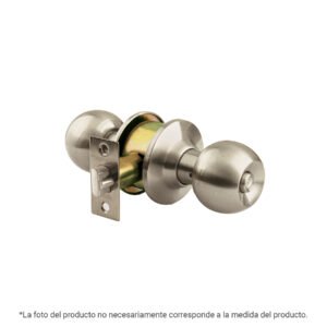 44065 - Cerradura tipo esfera para baño, níquel satín, HERMEX