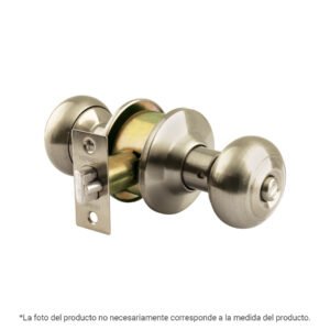 44058 - Cerradura tipo oval para baño, níquel satín, HERMEX