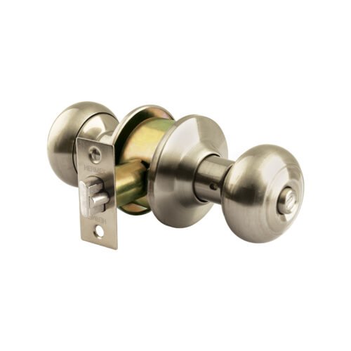44057 - Cerradura tipo oval para recámara, níquel satín, HERMEX
