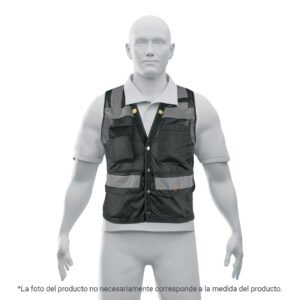 103990 - Chaleco seguridad reforzado negro con bolsas, G, EXPERT