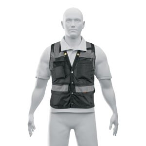 103989 - Chaleco seguridad reforzado negro con bolsas, M, EXPERT
