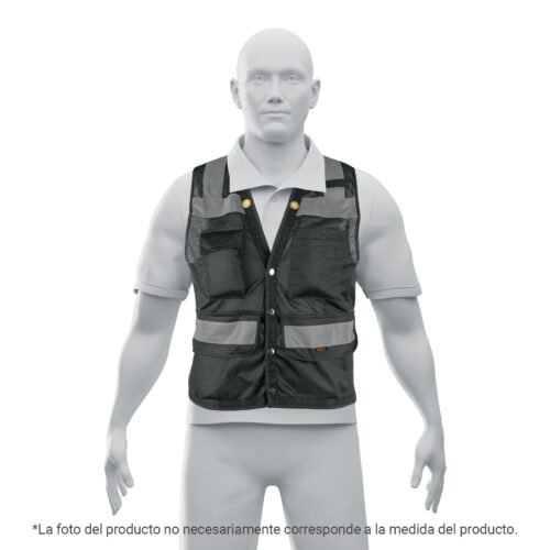 CHS-800NE-XL.jpg 103991 - Chaleco seguridad reforzado negro con bolsas, EG, EXPERT