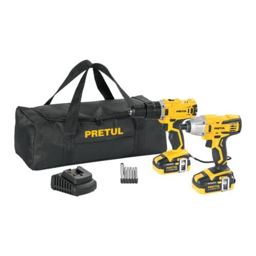 29020 - Combo rotomartillo/destornillador impacto, 20V, PRETUL