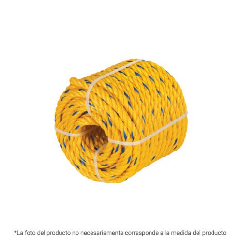 CUE-191K.jpg 40958 - Kilo de cuerda amarilla de polipropileno 19mm, rollo 1kg