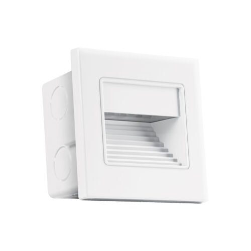 49498 - Luminario LED empotrable de cortesía 1 W, luz cálida, blanco