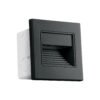 49499 - Luminario LED empotrable de cortesía 1 W, luz cálida, negro